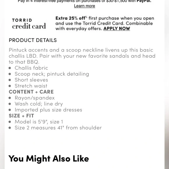 Torrid Mini Chalis Skater dress size 3 or 20/22 - Picture 9 of 9